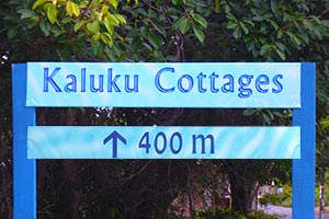 1st Kaluku Cottages sign